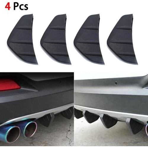 Car Rear Bumper Spoiler Diffuser Shark Fin Protect Cover Anti-crash Accessories