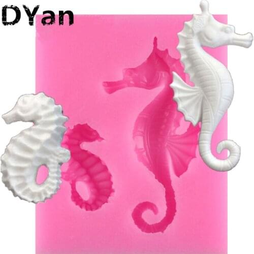 Free Shipping New Hippocampus Melted Silicone Mold Cakes Mold Chocolate Mold Baking Tools Home DIY Modeling Mold A1309