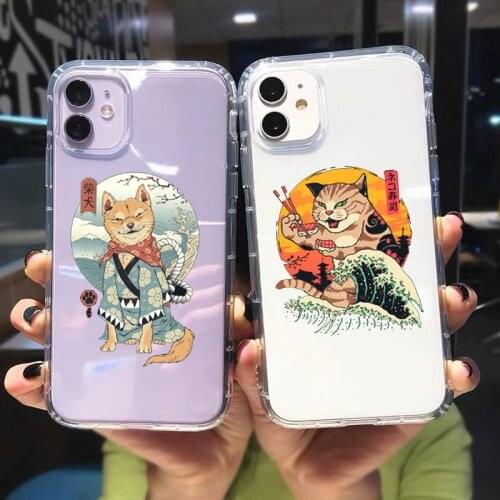 Shiba Inu Japan Printed Phone Case For iPhone 12 11 Pro XR X XS MAX SE2020 7 8 6Plus Funny Clear Soft TPU Cover Shockproof Coque