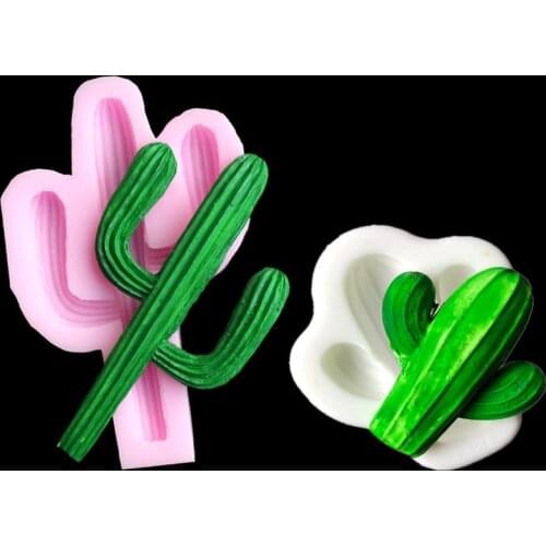 Two styles of cactus silicone mold DIY handmade scented candle decoration mold, soap, decoration ornament mold