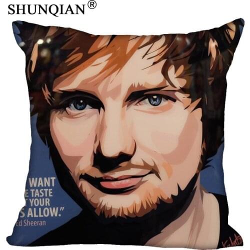 Ed Sheeran Pillowcase Square Zippered Home Decorative Pillow Cover Wedding Custom Gift For Two Sides Printed