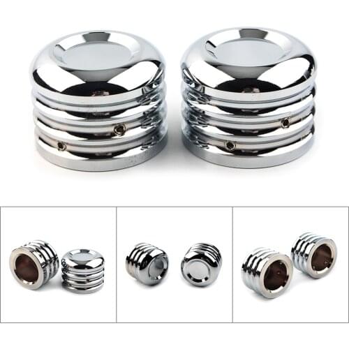 Motorcycle Front Axle Nut Cover Bolts Kits for Harley Dyna Fat Boy Sportster Road King VRSC CVO Chrome CNC Aluminum