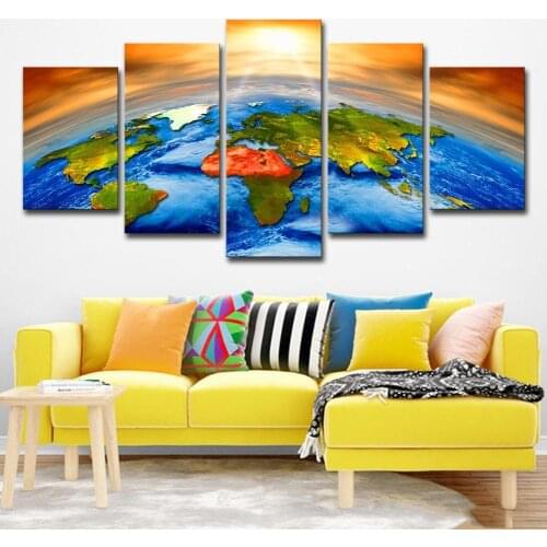5D DIY Diamond Painting Sun Outer Space Earth World Map,3D Full Diamond Embroidery Cross Stitch painting Home decor 5 pcs
