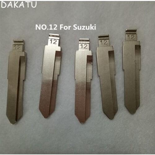 DAKATU Blank Repacement Car Key Blade NO.12# kEY Blade FOR SUZUKI Remote /Transponder Key Blade