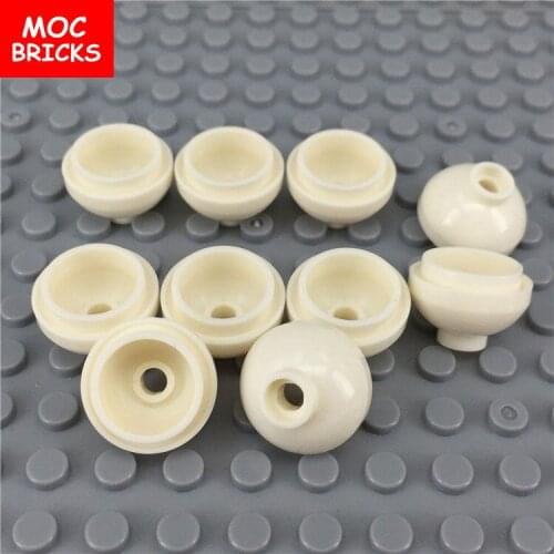 10pcs/lot Round Brick 2x2 White Dome Bowl Bottom MOC DIY Building blocks bricks Action Educational Assembled Toys kids gifts