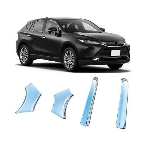 LHD Chrome Rearview Mirror Stripe Cover 4pcs For Toyota Harrier Venza 2020-2021