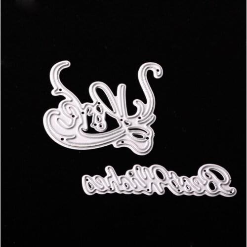 Metal Text paper die cutting dies for Scrapbooking/DIY Easter wedding Halloween Easter card