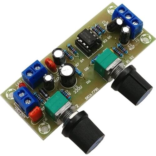 NE5532 DC 10-24V subwoofer Pre-Amplifier Board Preamplifier single power low-pass filter board Module Board