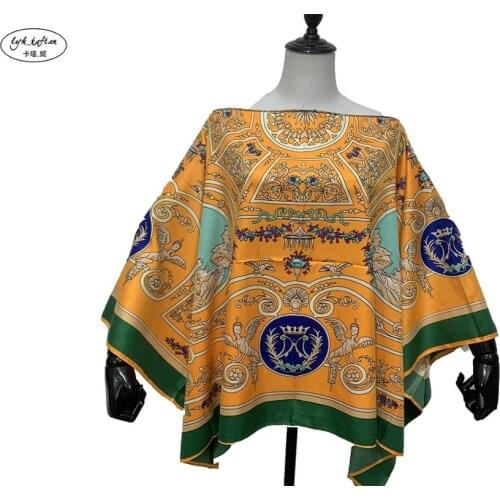 New Printed Short Batwing Sleeve Silk Kaftan Blouse Clothes Fashion Kuwait Summer 2021 Thailand Popular Boho sukienka damska