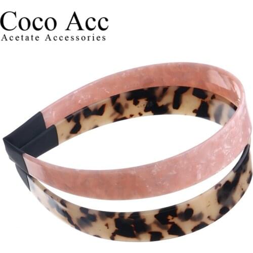 Wholesale 2.2cm wide acetate hair hoop hairband clips accessories for women girls