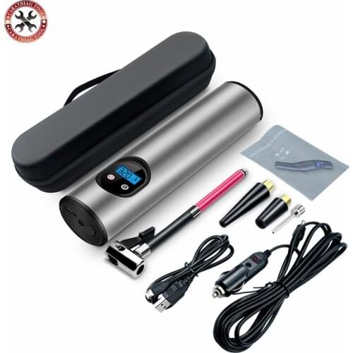 Portable 150PSI 12V Auto Car Air Compressor Bicycle Silver Tire Tyre Inflator Pump Auto Air Compressor with Display New