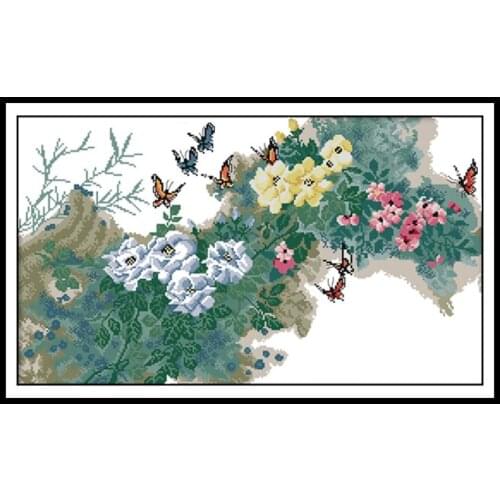 Early Spring Joy Sunday Counted Cross Stitch Kits DIY Handmade Needlework Sets 11CT 14CT Printed Canvas Embroidery Kits Crafts