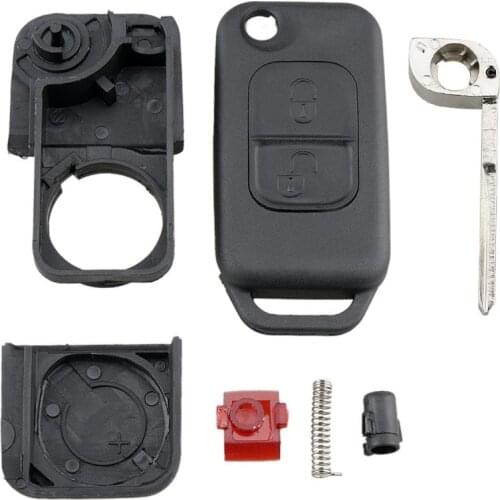 Flip Folding car Shell Remote Key Fob Case 2 Button For Mercedes For Benz SLK E113 A C E S W168 W202 W203