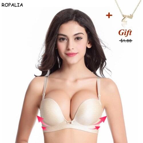 2020 Super Push Up Bra Half Cup Sexy Backless Strapless Underwear Brassiere Plus Size C Cup Seamless Bras
