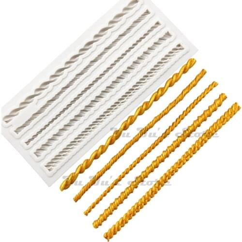 Rope Silicone Sugarcraft Mold Resin Tools Cupcake Baking Mould Fondant Cake Decorating Tools