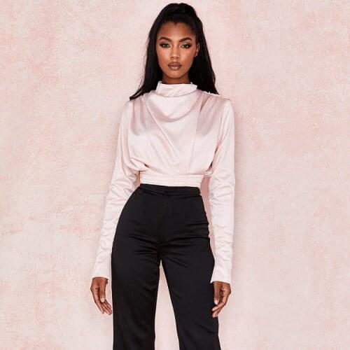 2020 Fashion Women Pink Black Satin Sexy Summer Bodysuit Solid Clubwear Backless Good Quality Verano Celebrity Party Jumpsuits