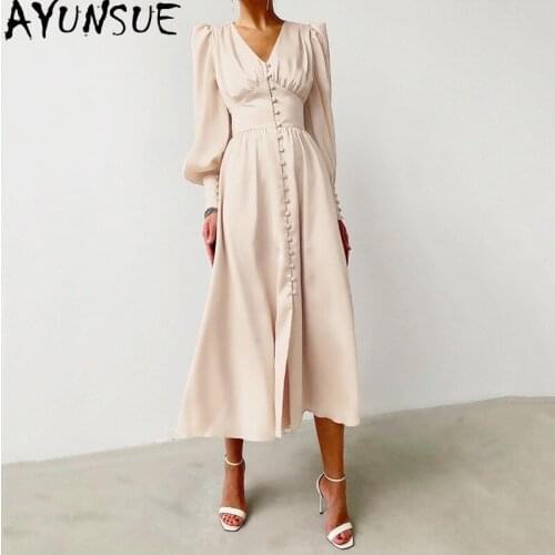 AYUNSUE Woman Dress Black Evening Dresses for Women Elegant High Quality Long Dress Spring Autumn New 2021 Vestido De Mulher