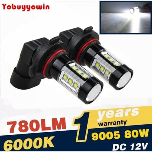 2Pcs Car High Power White CREE Chip LED 9005 HB3 9145 9140 H10 Driving Fog Light Bulb DRL For Auto Car Vehicle Truck SUV