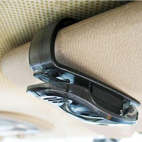 2 pcs Car Sun Visor Sunglasses Holder Clip Universal Black Ticket Card Clamp Fastener Clip Car Glasses Cases Portable