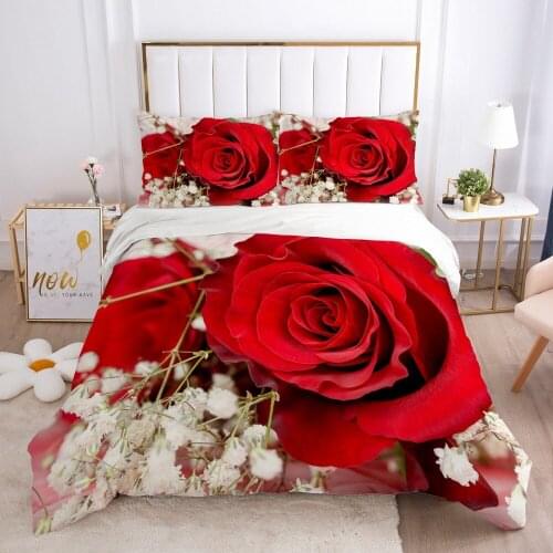 3D Nordic Flowers Design Bedding Sets Duvet Covers Sets Comforter Bed Set Quilt Cover Full Twin Single Size Bedclothes