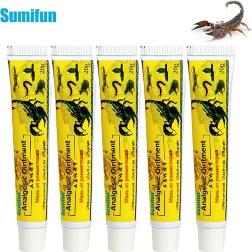 5pcs Scorpion Analgesic Ointment Muscle Sprain Pain Ointment Neuralgia Acid Stasis Rheumatism Arthritis Joint Pain Cream P1137