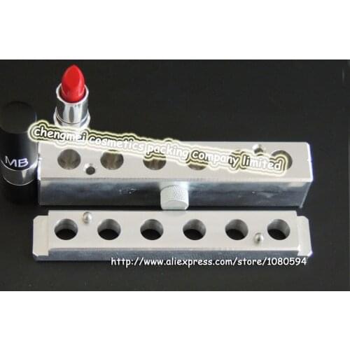 6 Cavities/holes Aluminum Lipstick Mold Mould for Lipbalm_Waterdrop/Teardrop Shape,12.1mm 12.7mm moq-1set