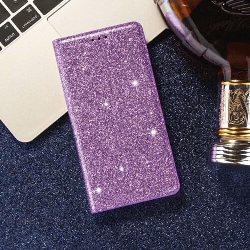 Glitter Leather Case For Xiaomi Poco X3 Pro NFC M3 F3 Flip Book Case Cover On For Redmi Note 10 9 8 Pro 8T 9S 10S 9A 9AT 9C NFC