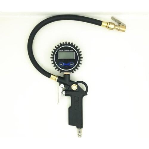 Digital Tire Inflator Pressure Gauge 200PSI European Quick Connector Tyre Repair Tool Heavy Duty Tire Inflating Gun