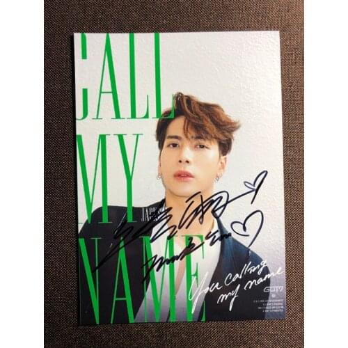 Hand signed GOT7 Jackson Wang autographed photo CALL MY NAME 5*7 K-POP 19O4
