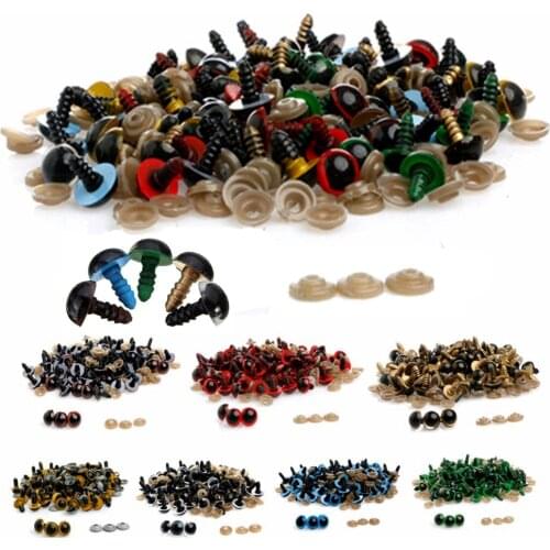 20pcs 8-14mm Plastic Safety Eyes Doll Eyes with Washer Animal Doll Soft Toys Teddy Bear Crafts DIY Accessories Puppet Making