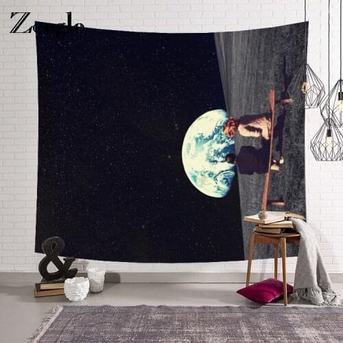 Zeegle Galaxy Tapestry Outer Space Wall Tapestry for Wall Decoration Fabric Tapestry Hanging Wall Tapestries Soft Sheet