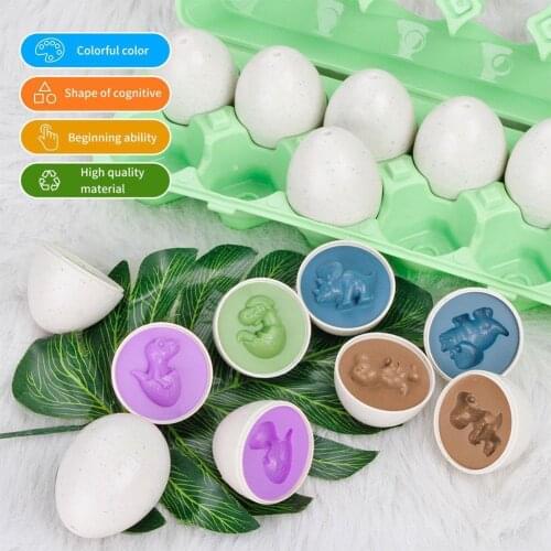 Simulation Dinosaur Egg Matching Game Twisted Egg Color Cognition Early Education Assembling Sensory Toys