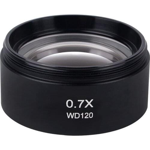 RELIFE Auxiliary Microscope Lens WD165 0.5X 0.7X Objects Camera Lens For Trinocular Stereo Zoom Microscope Barlow Glass Lens