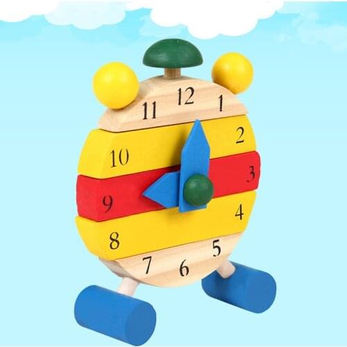 Mini Puzzle Clock Montessori Wooden Puzzles Toys Oyuncak For Children Digital Time Learning Education Educational Game Boys