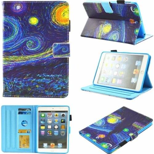 Fashion Cartoon Silicone PU Leather Case For Apple iPad Mini 1 2 3 4 7.9" Smart Case Cover For Apple iPad Mini 4 Case Shell