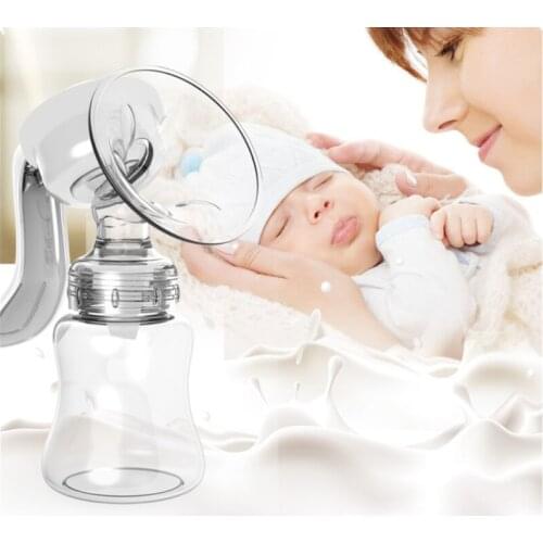 Manual Breast Pump Food-Grade Liquid Silicone BPA-Free with Protective Lid, Portable Design Ideal for Travel F0063