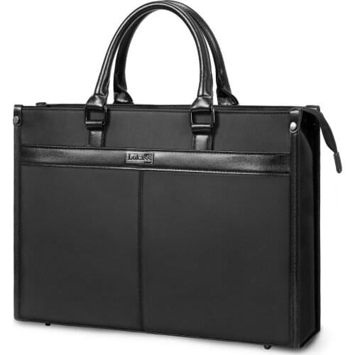 Mens Handbag 15-inch Mens Business Briefcase Horizontal New Nylon Waterproof Handbag