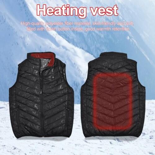 Men Outdoor USB Heating Vest Jacket Men Women Winter Electric Thermal Clothing Waistcoat For Sports Hiking