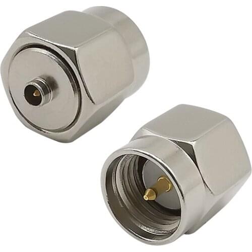 1PCS Nickel plated SMA Male Plug to IPX U.fl Male Plug RF Coaxial Converter Connector Straight Adapter