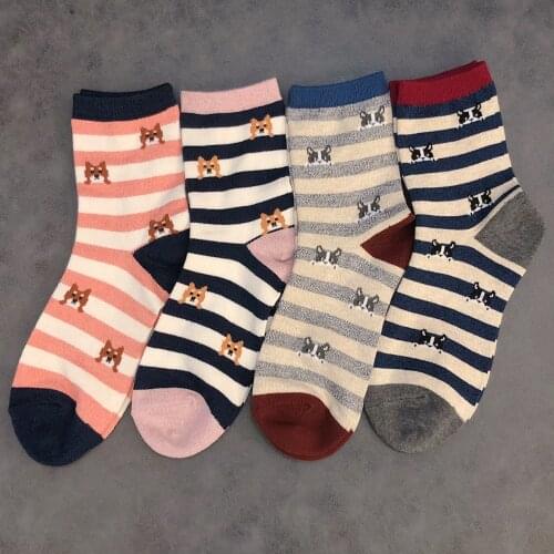 Adult Crew Socks SHIBA JAPAN Bull Bernese Mountain French Bulldog Dachshund Pup Puppy German Shepherd Dog Jack Russell Terrier