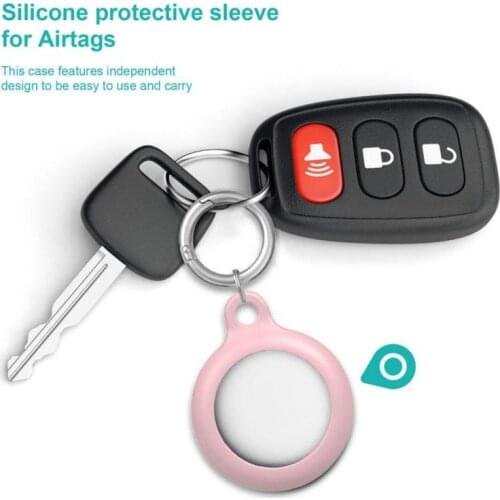 New For Apple Airtags Liquid Silicone Protective Sleeve For Apple Locator Tracker Anti-lost Device Keychain Protective Sleeve