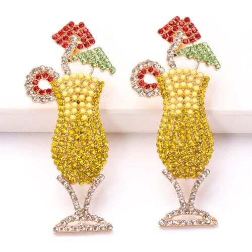 New Summer Rhinestone Earrings Fashion Casual Stud Earrings Popular Crystal Ear Ring Wholesale Jewelry Accessories For Women