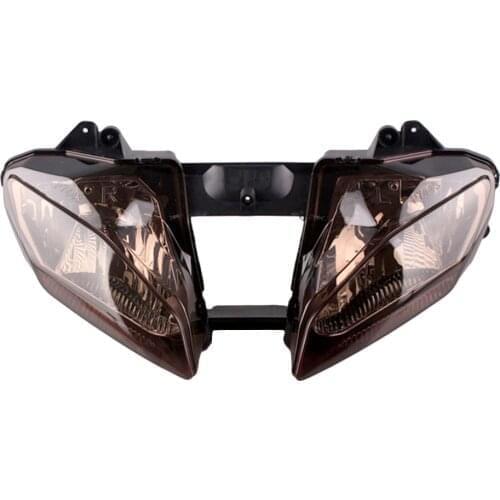 Motorcycle Front Headlight Lighting for Yamaha YZF R6 600 2008 2009, Aftermarket Parts Replacements, Brown