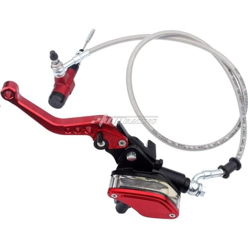 22mm (7/8in ) Red 900mm Line Hydraulic Clutch Handle Lever Master Cylinder For 125-250CC Pit Dirt Bike ATV Motocross Motorcycle
