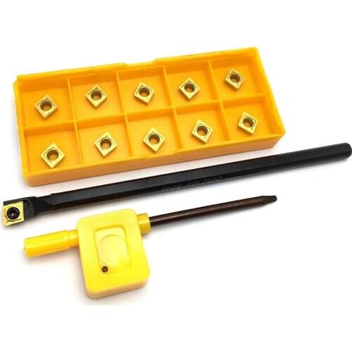 S06K-SCLCR06 S06K-SCLCL06 95 degree spiral turning tool boring bar 10PCS CCMT060204 carbide inserts for lathe parts tools