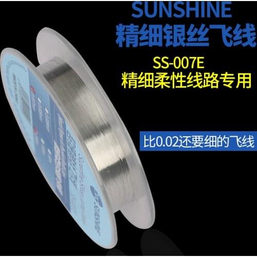 Original Sunshine 0.007mm 200M Superfine Silver Jump Wire Replacement For Precision Flexible Circuits Phone Screen Repair Tools