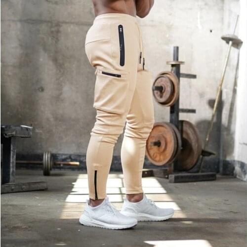 Gyms navy Sweatpants Joggers Skinny Pants Men Casual Trousers Male Fitness Workout Cotton Track Pants Autumn Winter Sportswear