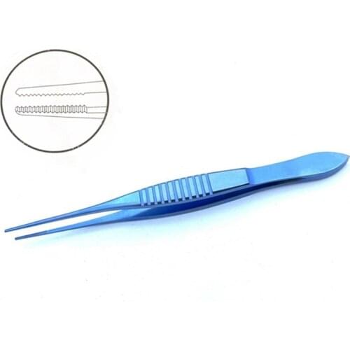 Titanium Bishop-Harmon Forceps 0.5mm Serrated tips ophthalmic instrument double eyelid