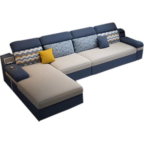 Living Room Fabric Foldable Multi-Function Dual-Use Sofa Bed Sofa Removable and Washable Ladys Corner Lazy Sofa