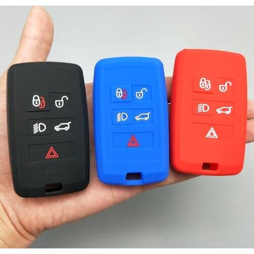 Car key protect skin shell For Range Rover Velar For Land Rover Discovery 5 2018 2019 5 button remote silicone cover case